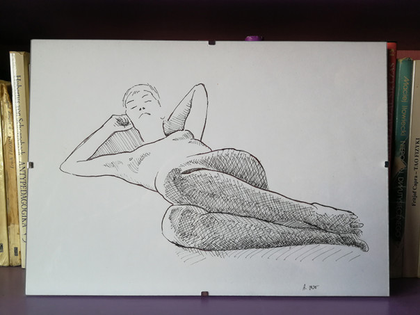 original drawing with nude